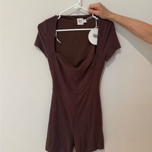 Princess Polly Chocolate Brown Romper